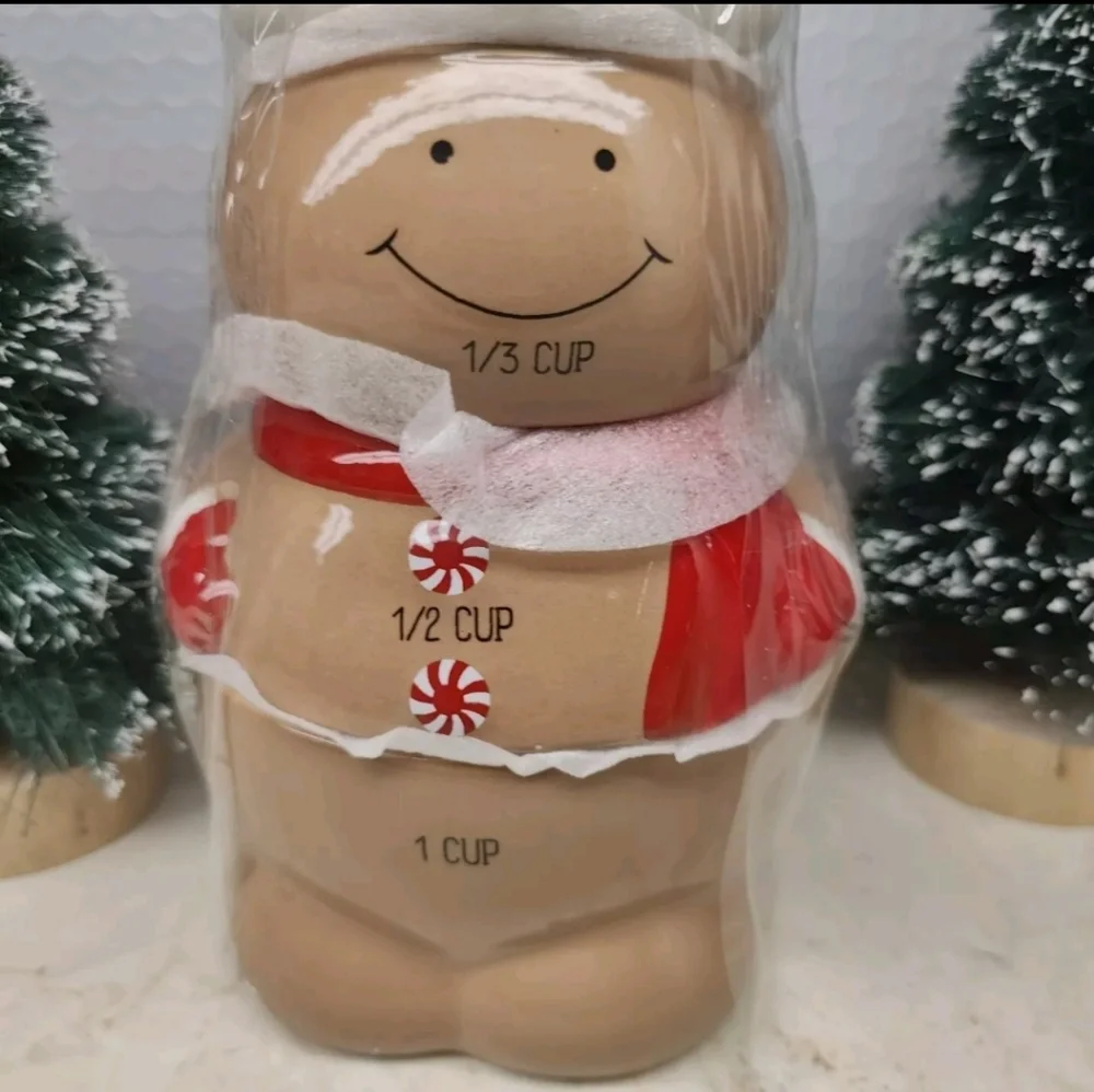COPY - New Target Bullseye’s Christmas Gingerbread Man Ceramic Stacking Measuri…